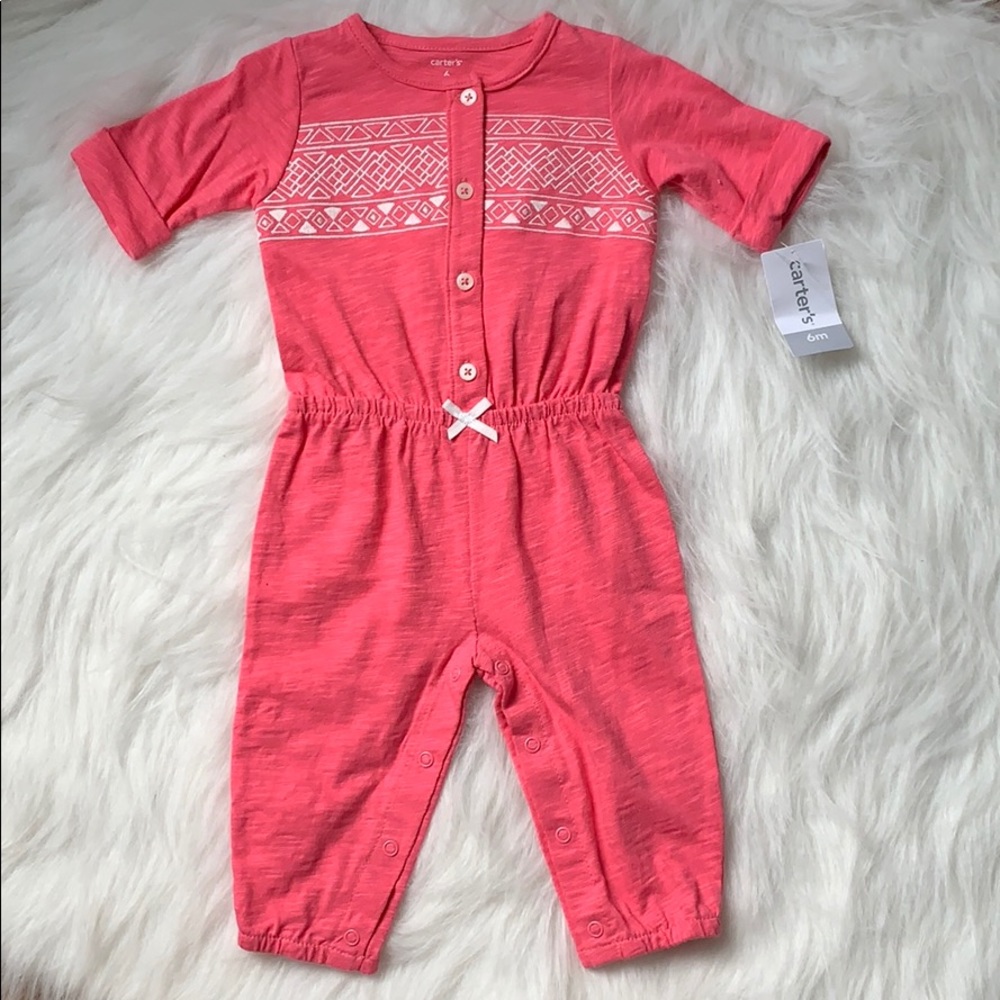 Carter’s 6M Coral Knit Romper